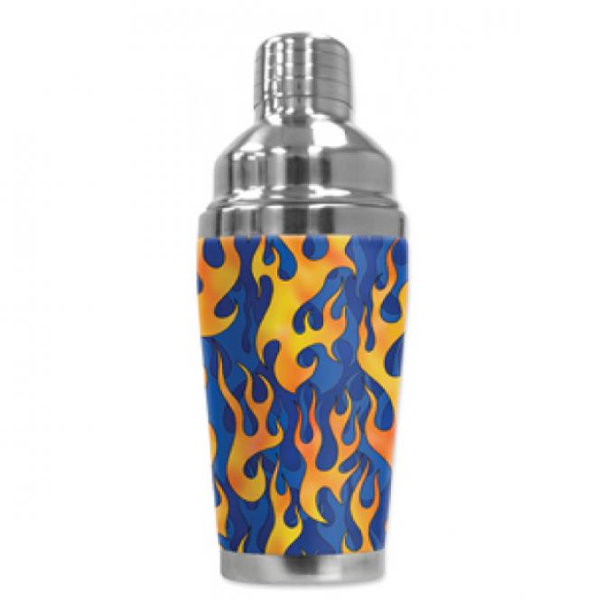 Mugzie Cocktail Shaker, Hot Or Cold, Blue Flames