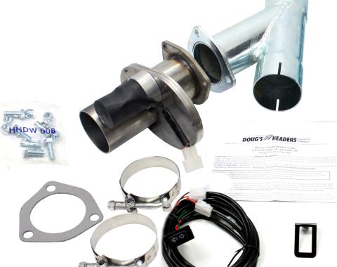 Doug's Headers Electric Exhaust Cutout with Hook-Up Kit for 2 1/2" Tubing (Single) DEC250AKS