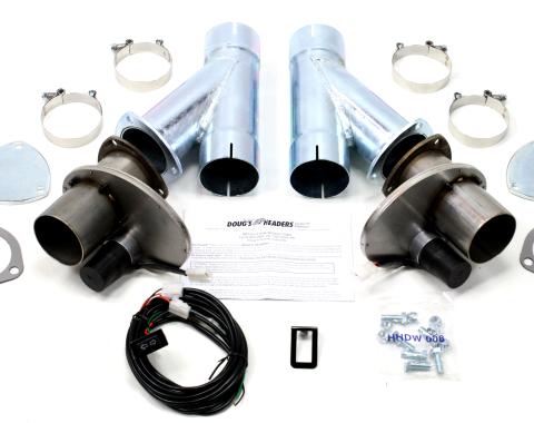 Doug's Headers Electric Exhaust Cutout with Hook-Up Kit for 3" Tubing (Pair) DEC300AK