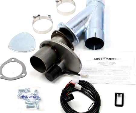 Doug's Headers Electric Exhaust Cutout with Hook-Up Kit for 3" Tubing (Single) DEC300AKS