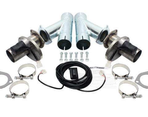 Doug's Headers Electric Exhaust Cutout with Hook-Up Kit for 2 1/2" Tubing (Pair) DEC250AK