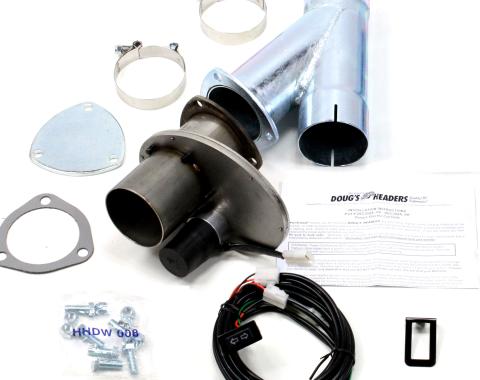 Doug's Headers Electric Exhaust Cutout with Hook-Up Kit for 3" Tubing (Single) DEC300AKS