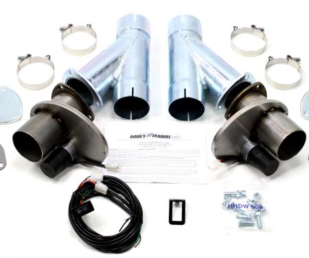 Doug's Headers Electric Exhaust Cutout with Hook-Up Kit for 3" Tubing (Pair) DEC300AK