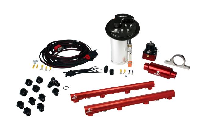 Aeromotive A1000 In-Tank Race Fuel System with 4.6L 3-V Fuel Rails, 10-17 Mustang GT 17318