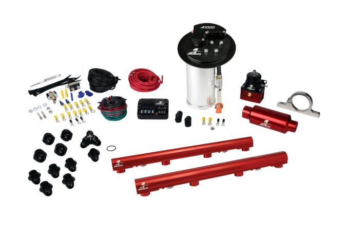 Aeromotive A1000 In-Tank Pump Gas Fuel System with 4.6L 3-V Fuel Rail, 10-17 Mustang GT 17319