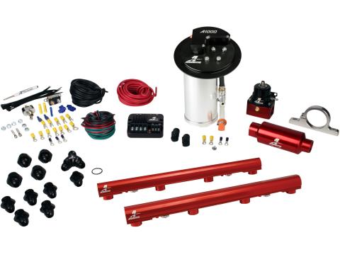 Aeromotive A1000 In-Tank Pump Gas Fuel System with 4.6L 3-V Fuel Rail, 10-17 Mustang GT 17319