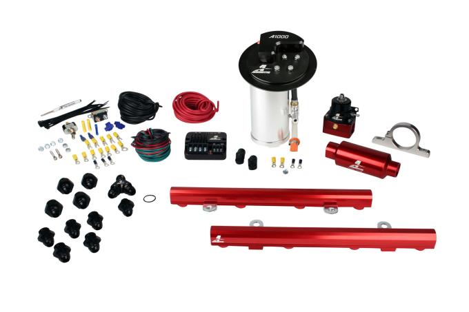 Aeromotive A1000 In-Tank Pump Gas Fuel System with 5.0L 4-V Fuel Rails, 10-17 Mustang GT 17325