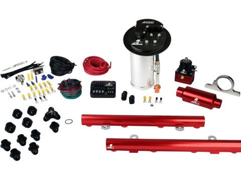 Aeromotive A1000 In-Tank Pump Gas Fuel System with 5.0L 4-V Fuel Rails, 10-17 Mustang GT 17325