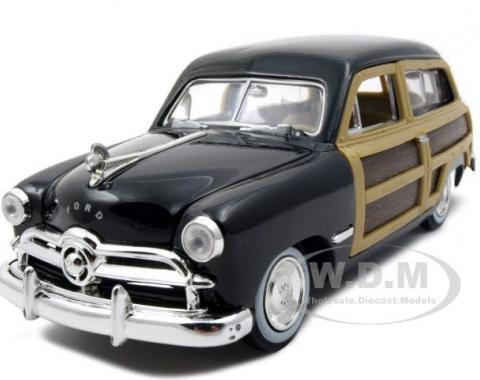 1949 Ford Woody Wagon Black 1/24 Diecast Model Car