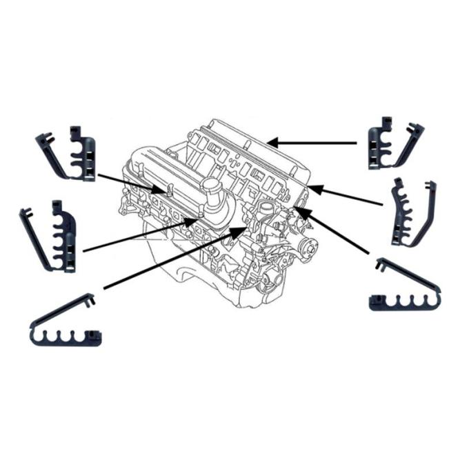 Daniel Carpenter 1986-93 V8 Spark Plug Wire Holder Set E6ZZ-12297-SET