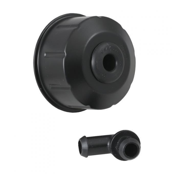Dennis Carpenter Oil Filler/Breather Cap - Twist On - Black - 1965-70 Ford Truck, 1966-77 Ford Bronco, 1967-70 Ford Car C8AZ-6766-A