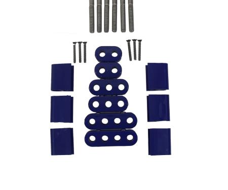 Taylor Cable Universal V8 Vertical Wire Loom Kit, 7-8mm Spark Plug Wire Dimension, Blue 42562