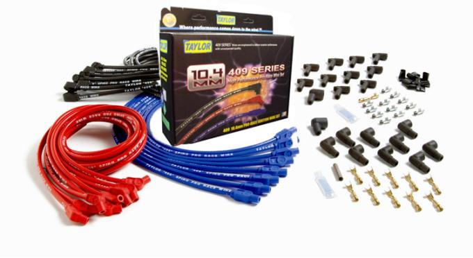 Taylor Cable LS Engines Universal 10.4mm 409 Series Spark Plug Wire Sets, 135&deg; Spark Plug Boot Angle, Black 79052