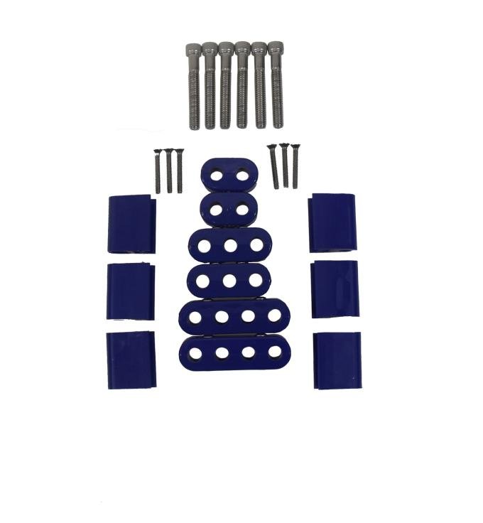 Taylor Cable Universal V8 Vertical Wire Loom Kit, 7-8mm Spark Plug Wire Dimension, Blue 42562