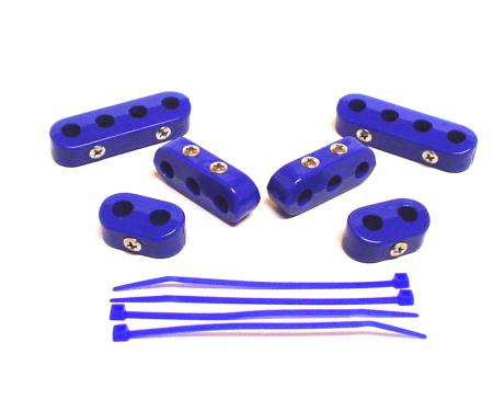 Taylor Cable Universal Clamp Style Separator Kits, 10.4mm Spark Plug Wire Dimension, Nylon Blue 42769