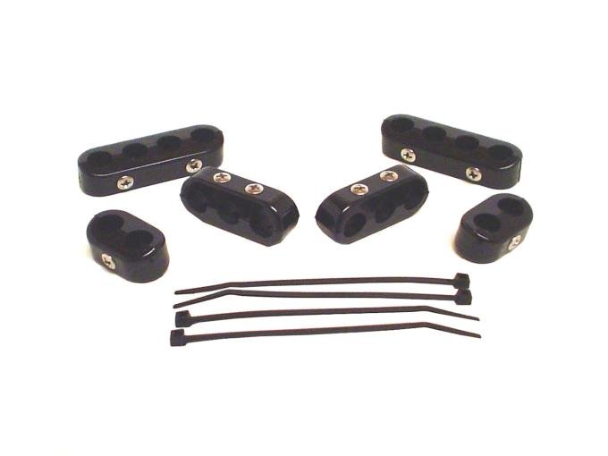 Taylor Cable Universal Clamp Style Separator Kits, 7-8mm Spark Plug Wire Dimension, Nylon Black 42700