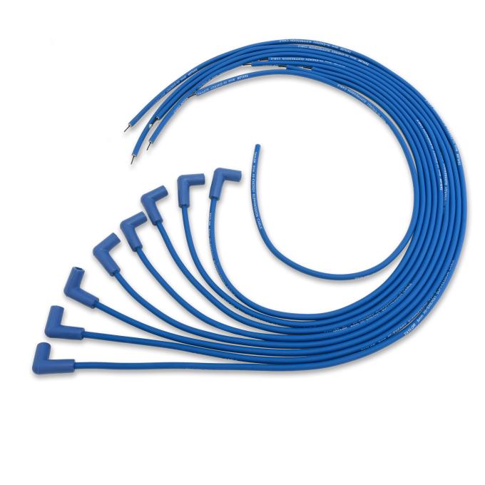 Taylor Cable Universal 8mm High Energy Spark Plug Wire Set, 8 Cylinders, 90&deg; Spark Plug Boot Angle, Blue 60651