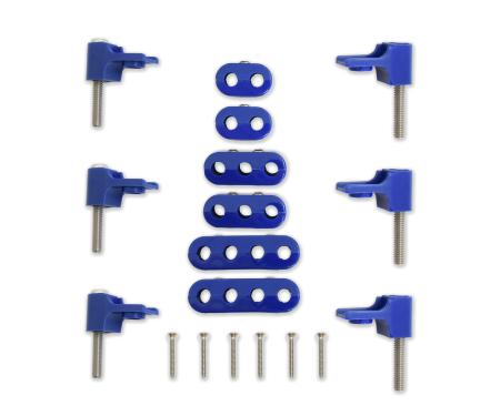 Taylor Cable Universal V8 Horizontal Wire Loom Kit, 7-8mm Spark Plug Wire Dimension, Blue 42560