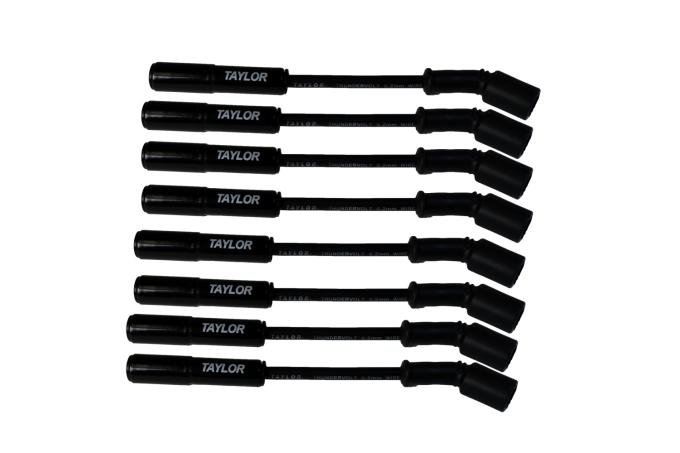 Taylor Cable 1997-17 GM LS-Series V8 8.2mm Thundervolt Black Ceramic Boots Spark Plug Wire Set 85044-B