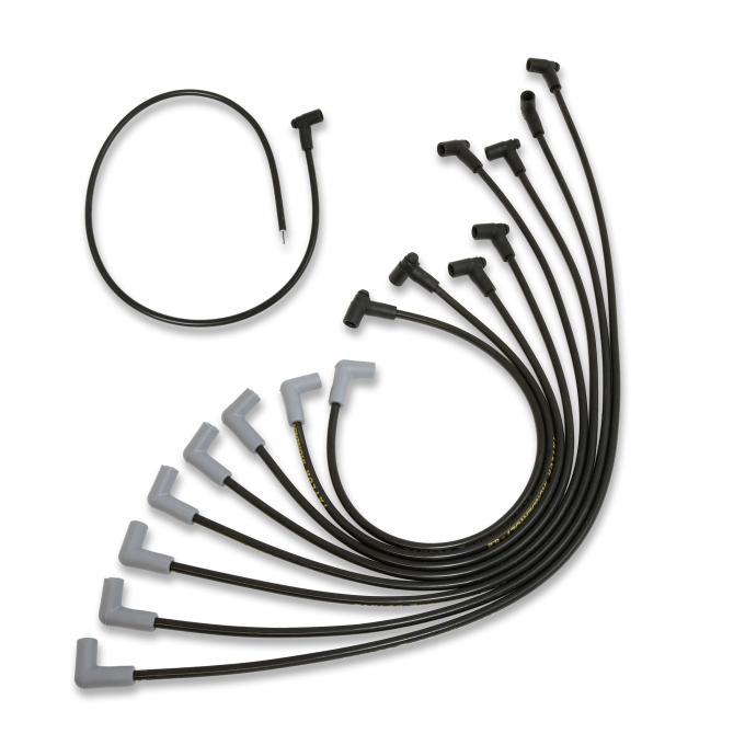 Taylor Cable 1977-95 Ford/Lincoln/Mercury V8 8.2mm Thundervolt Spark Plug Wire Set, Black, 135&deg; Spark Plug Boot Angle 84055