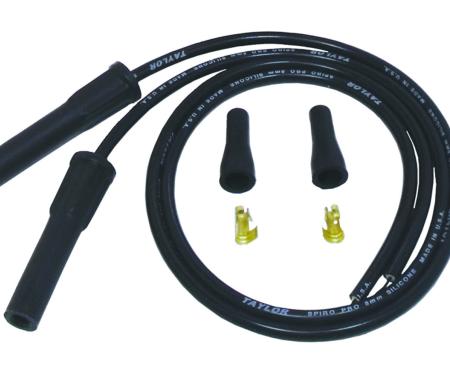 Taylor Cable Universal 8mm Spiro-Pro Pro Comp Boots Motorcycle Spark Plug Wire Set, Black, 180&deg; Spark Plug Boot Angle 10085