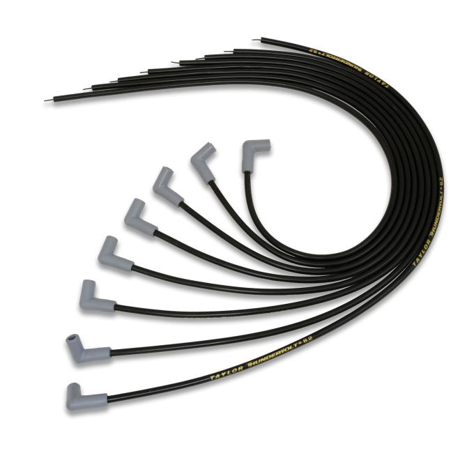Taylor Cable LS Engines Universal 8.2mm ThunderVolt Spark Plug Wire Sets, 90&deg; Spark Plug Boot Angle, Black 83061