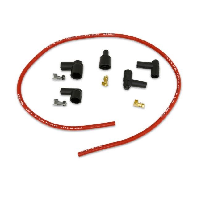 Taylor Cable Universal 8mm Spiro-Pro Spark Plug/Coil Wire Repair Kits, Coil Wire Kit, Red 45429