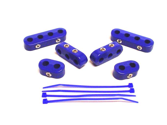 Taylor Cable Universal Clamp Style Separator Kits, 10.4mm Spark Plug Wire Dimension, Nylon Blue 42769