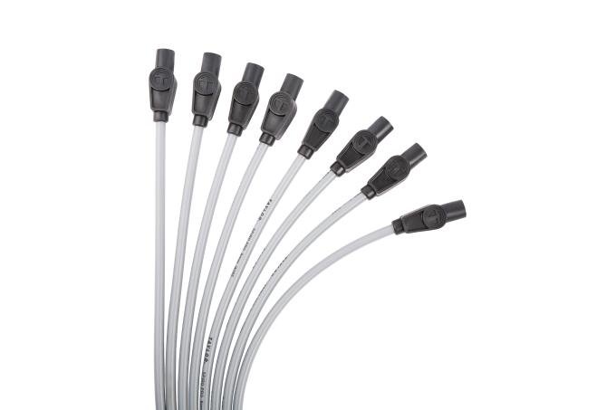 Taylor Cable Universal 8mm Spiro-Pro Spark Plug Wire Set, 8 Cylinders, 180&deg; Spark Plug Boot Angle, Gray 53855