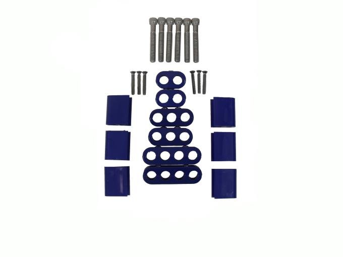 Taylor Cable Universal V8 Vertical Wire Loom Kit, 10.4mm Spark Plug Wire Dimension, Blue 42563