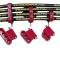 Taylor Cable Universal V8 Vertical Wire Loom Kit, 10.4mm Spark Plug Wire Dimension, Blue 42563