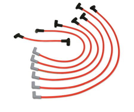 Taylor Cable 1989-95 Ford Thunderbird/Mercury Cougar 3.8L Supercharged V6 8.2mm Thundervolt Spark Plug Wire Set, Red, 135&deg; Spark Plug Boot Angle 84269