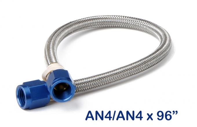 NOS Stainless Steel Braided Hose -4AN 8-Foot Blue 15270NOS