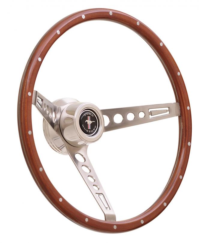 GT Performance GT-3 Retro Mustang Wood Steering Wheel 35-5457