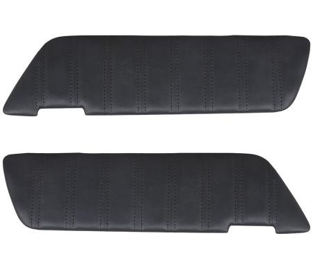 TMI Front Molded Door Panel Inserts, Sport Pattern  1969-1970 Ford Mustang, Black Corinthian Vinyl 11-70101-3722