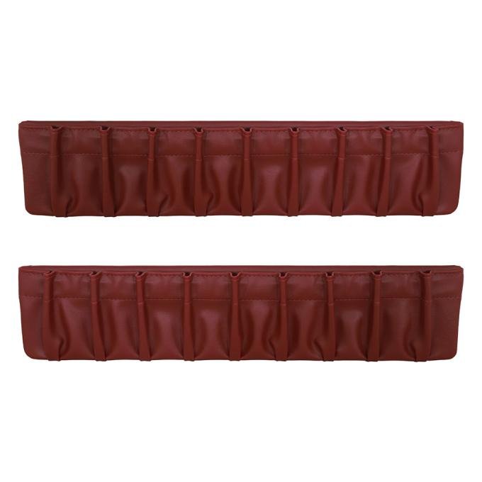 TMI Door Panel Map Pockets Factory Replacement   1983-1986 Ford Mustang, Dk. Red Sierra Vinyl 10-7303-3116