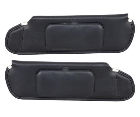 TMI Sun Visors W/Mirror Both Sides  1983-1986 Ford Mustang, Black Sierra Vinyl 21-74003-958