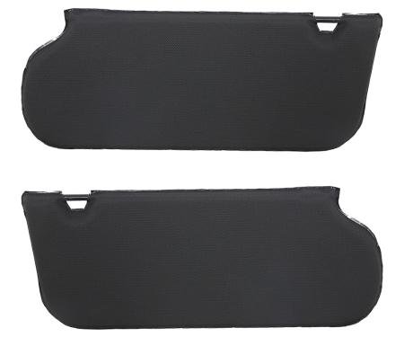 TMI Sun Visors W/Out Mirror  1985-1988 Ford Mustang, Black Tier Grain Vinyl 21-73206-770