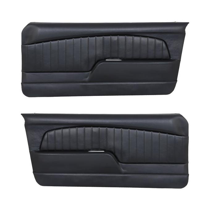 TMI Front Molded Door Panels,  OE Sport Pattern  1967 Ford Mustang, Black Sierra Vinyl 11-70003-958
