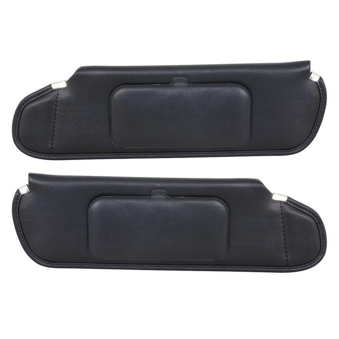 TMI Sun Visors W/Mirror Both Sides  1983-1986 Ford Mustang, Black Sierra Vinyl 21-74003-958