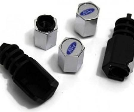 Ford Valve Stem Caps Theft-Deterrent, Ford Oval