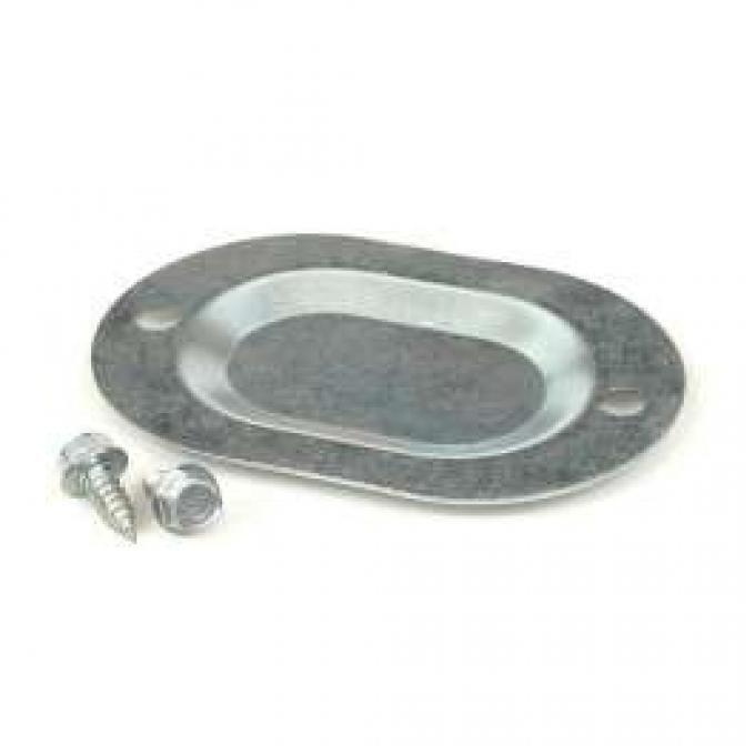 Drain Hole Cover Plate - Floor Pan - Oval - Steel