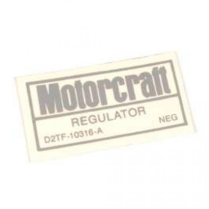 Decal - Regulator Motorcraft - Air Conditioning