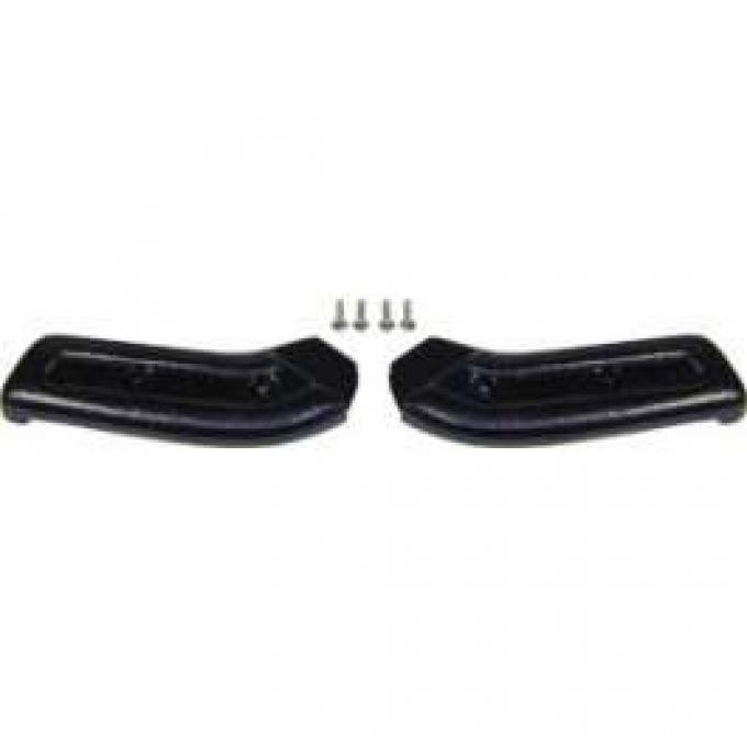 Bucket Seat Hinge Covers - Outer - Black Plastic With Correct Grain