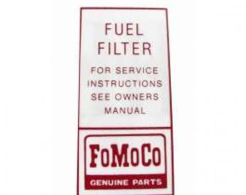 Decal - FoMoCo Fuel Filter