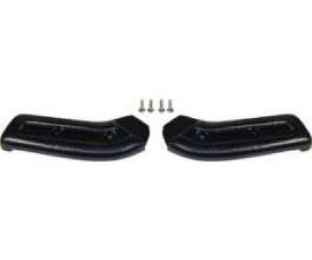 Bucket Seat Hinge Covers - Outer - Black Plastic With Correct Grain