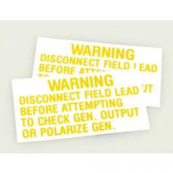 Decal - Voltage Regulator Warning