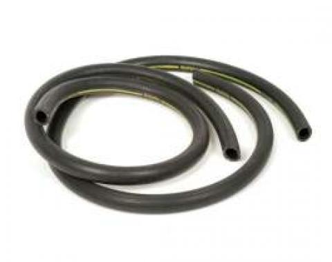 Heater Hose Set - Exact Reproduction - 2 Pieces - Yellow Stripe - For Cars Without Air Conditioning