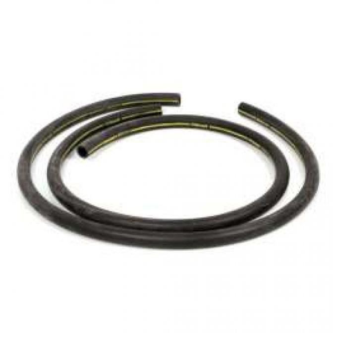 Heater Hose Set - Exact Reproduction - 2 Pieces - Yellow Stripe - For Cars Without Air Conditioning