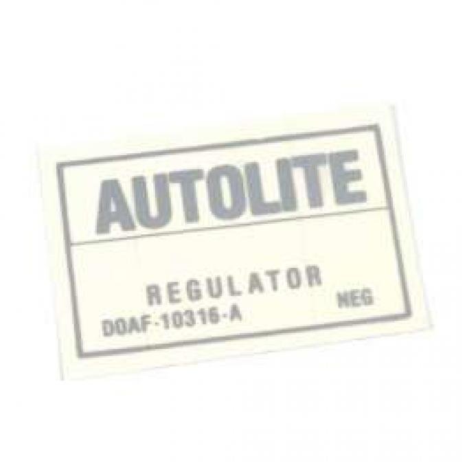 Decal - Autolite Regulator - No Air Conditioning